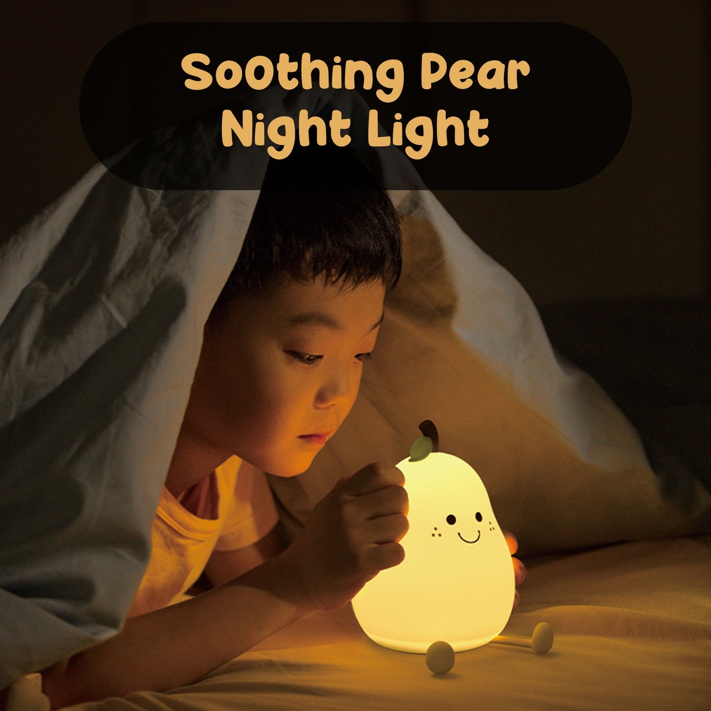 Cute LED Pear Night Light – Soft & Cozy Glow