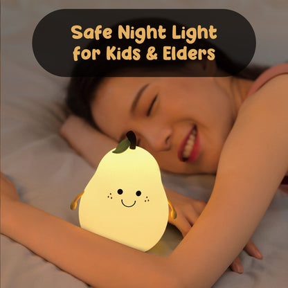 Cute LED Pear Night Light – Soft & Cozy Glow