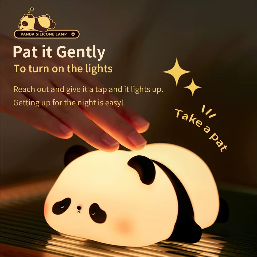 LED Night Light Cute Animal Shaped Touch Sensor Night Lamp Kid'S Bedside Lamp Silicone Child Holiday Gift Room Home Decorations