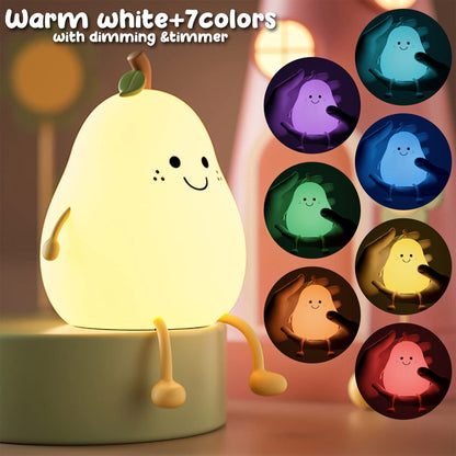 Cute LED Pear Night Light – Soft & Cozy Glow