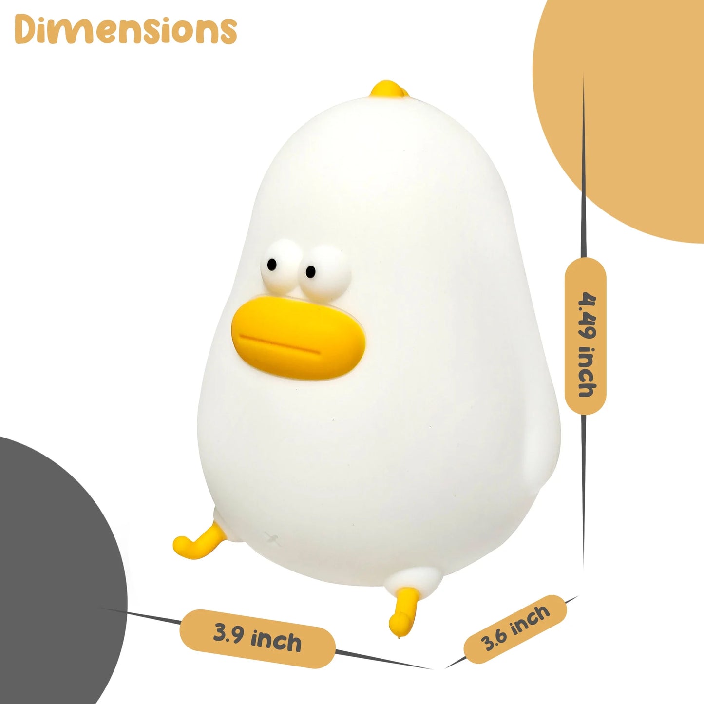 Dim Night Light with Smooth Silicone Made Nursery Nocturne Lamp for Baby and Toddler'S Bedroom Decor & Sound Sleep - Chick