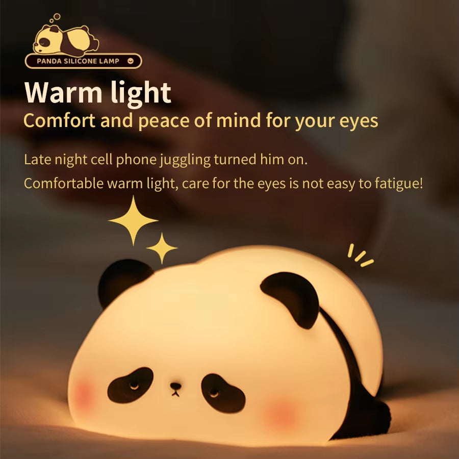 LED Night Light Cute Animal Shaped Touch Sensor Night Lamp Kid'S Bedside Lamp Silicone Child Holiday Gift Room Home Decorations