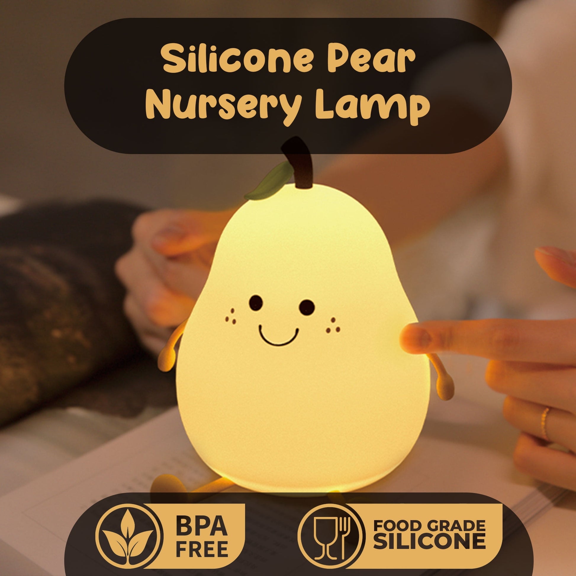 Cute LED Pear Night Light – Soft & Cozy Glow