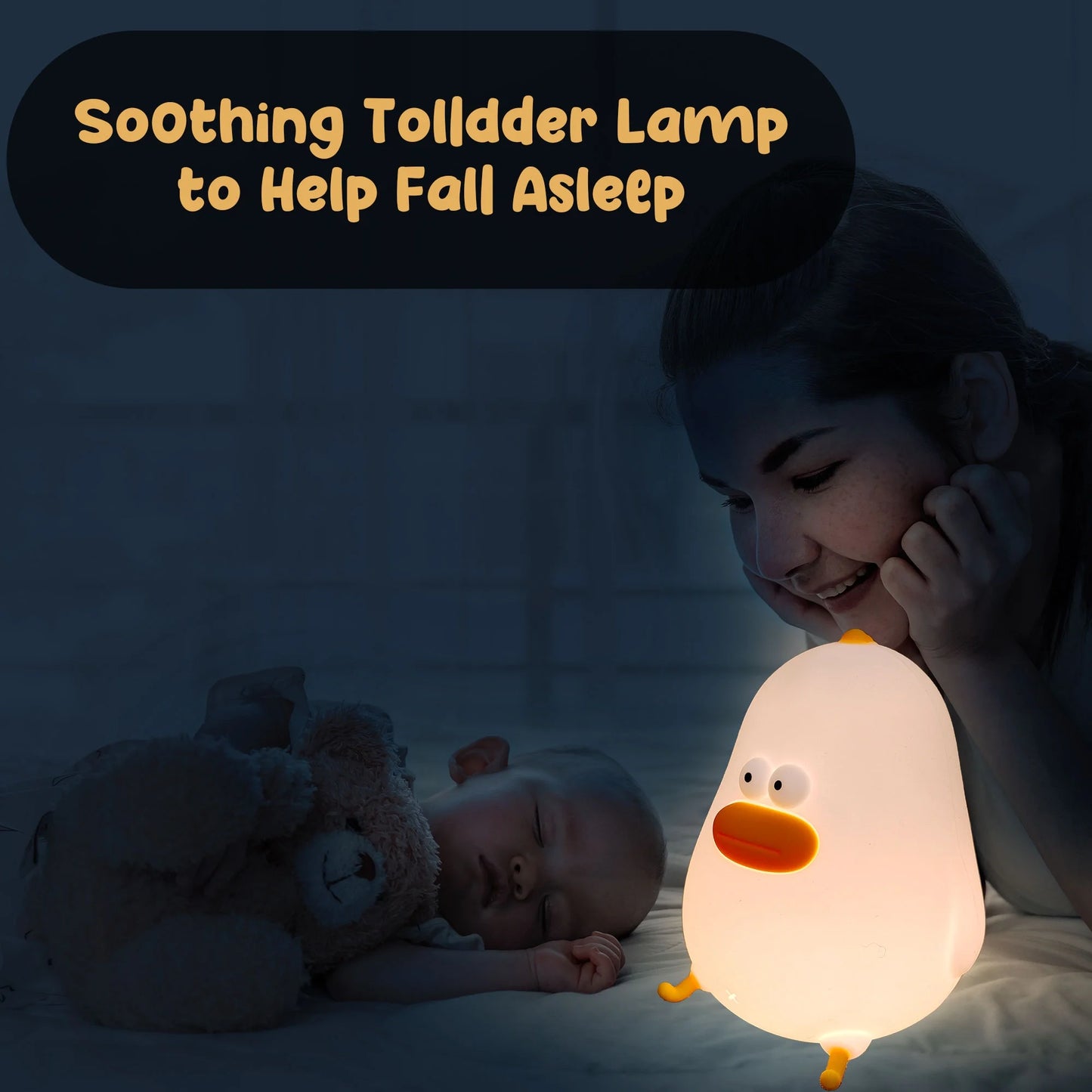 Dim Night Light with Smooth Silicone Made Nursery Nocturne Lamp for Baby and Toddler'S Bedroom Decor & Sound Sleep - Chick